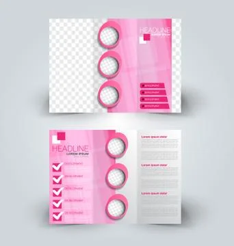Brochure mock up design template Stock Illustration