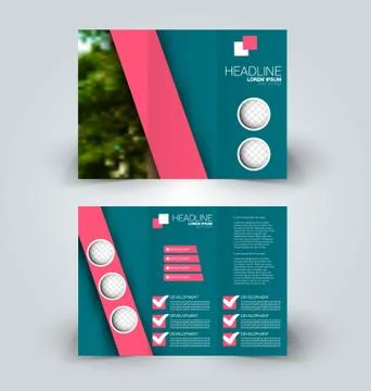 Brochure mock up design template Stock Illustration