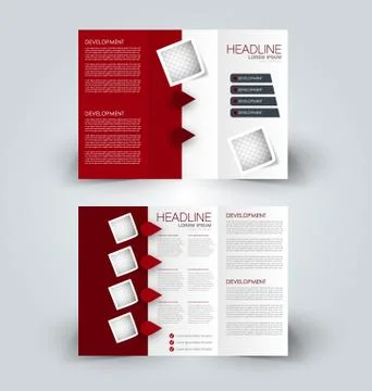 Brochure mock up design template Stock Illustration