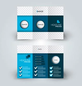 Brochure mock up design template Stock Illustration