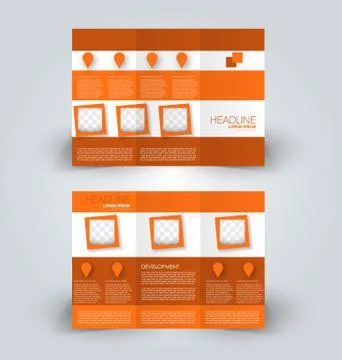 Brochure mock up design template Stock Illustration