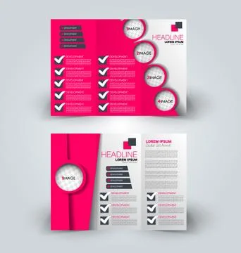 Brochure mock up design template Stock Illustration