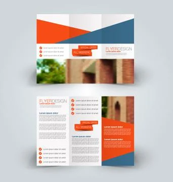 Brochure mock up design template Stock Illustration