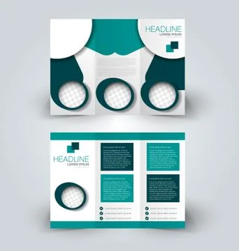 Brochure mock up design template Stock Illustration