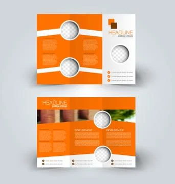 Brochure mock up design template Stock Illustration