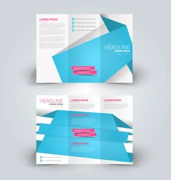 Brochure mock up design template Stock Illustration