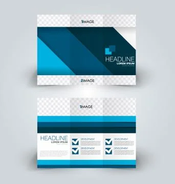 Brochure mock up design template Stock Illustration