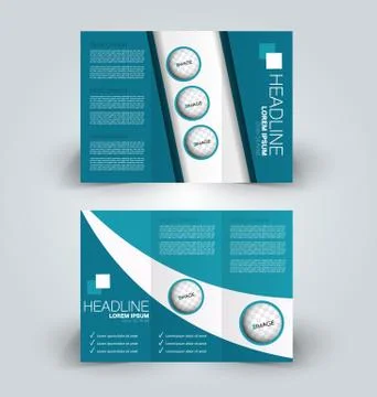 Brochure mock up design template Stock Illustration
