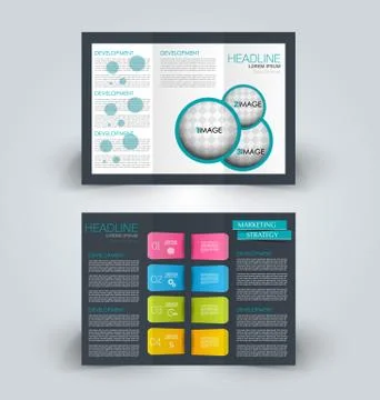 Brochure mock up design template Stock Illustration