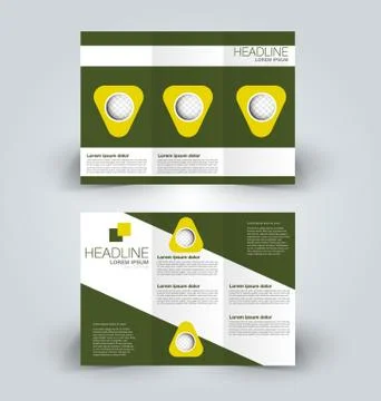 Brochure mock up design template Illustrazione stock