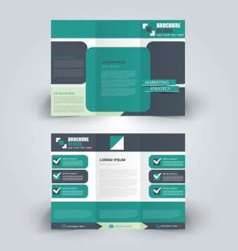 Brochure mock up design template Stock Illustration