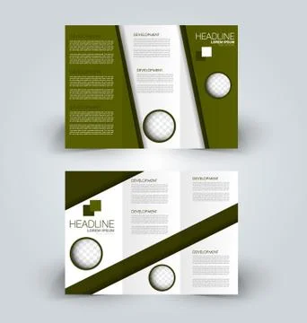 Brochure mock up design template Stock Illustration