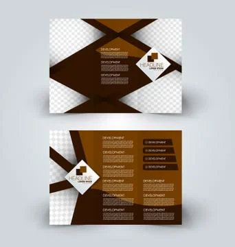Brochure mock up design template Stock Illustration