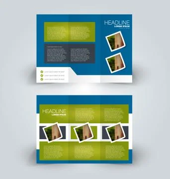 Brochure mock up design template Stock Illustration