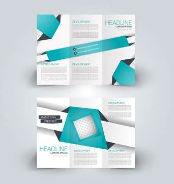 Brochure mock up design template Stock Illustration