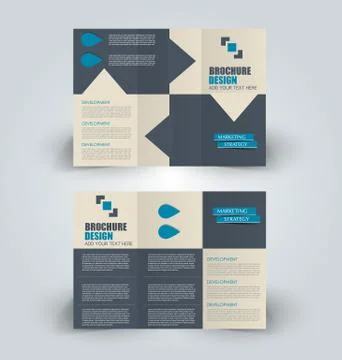 Brochure mock up design template Stock Illustration