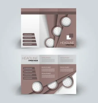 Brochure mock up design template Stock Illustration