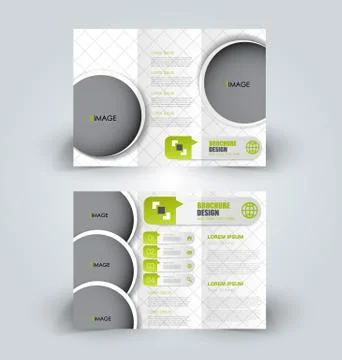 Brochure mock up design template Stock Illustration