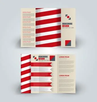 Brochure mock up design template Stock Illustration