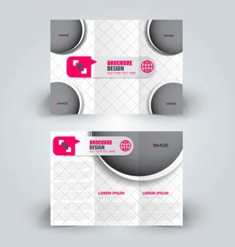 Brochure mock up design template Stock Illustration