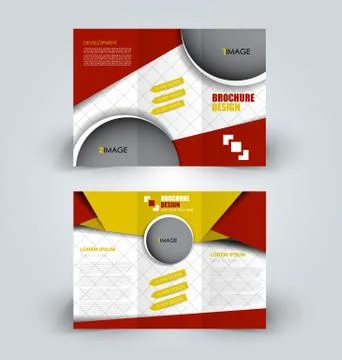 Brochure mock up design template Stock Illustration
