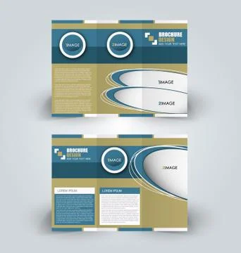 Brochure mock up design template Stock Illustration