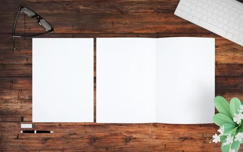 Brochure mockup Stock Illustration