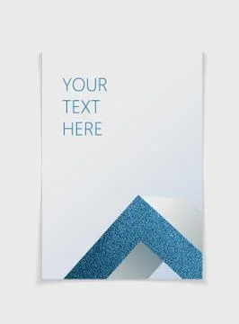 Brochure with modern metallic geometric elements. Stock Illustration