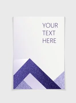 Brochure with modern metallic geometric elements. Illustrazione stock
