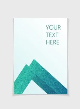 Brochure with modern metallic geometric elements. Stock Illustration