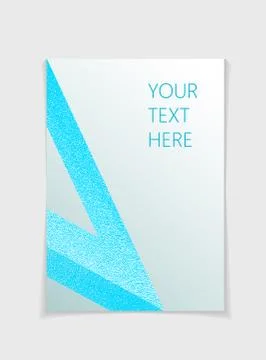 Brochure with modern metallic geometric elements. Stock Illustration