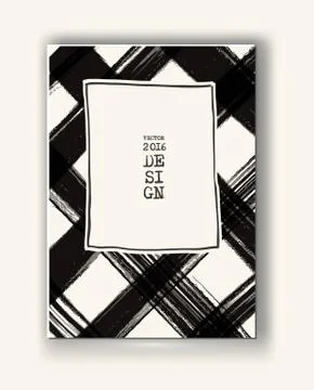 Brochure with Monochrome Cell Backgrounds. Stock Illustration