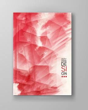 Brochure with Multicolored Blured Backgrounds. Stock Illustration