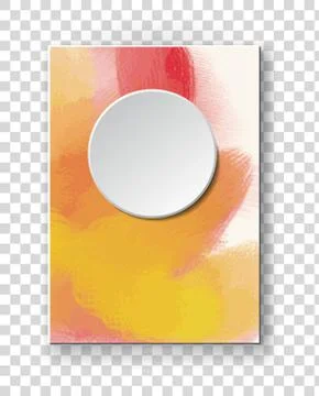 Brochure with Multicolored Blured Backgrounds. Stock Illustration