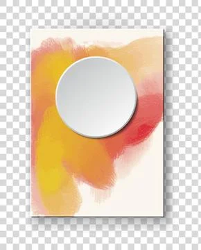 Brochure with Multicolored Blured Backgrounds. Stock Illustration