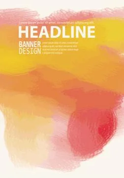 Brochure with Multicolored Blured Backgrounds. Stock Illustration