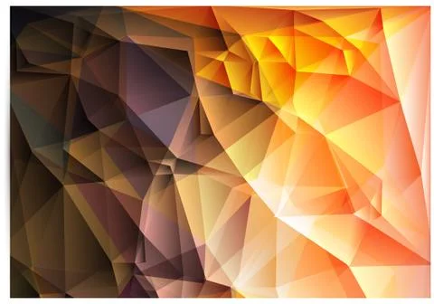 Brochure with Multicolored Polygonal Backgrounds Stock Illustration