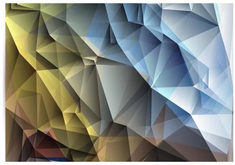 Brochure with Multicolored Polygonal Backgrounds Stock Illustration