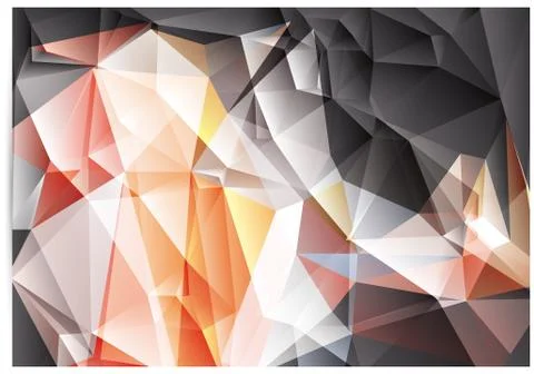 Brochure with Multicolored Polygonal Backgrounds Stock Illustration