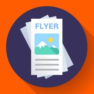 Brochure or flyer icon flat style vector illustration Stock-Illustration