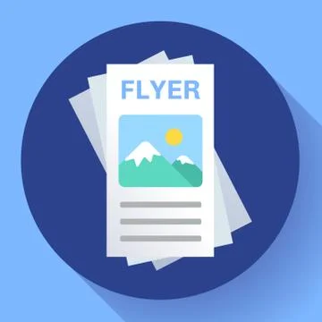 Brochure or flyer icon flat style vector illustration Stock-Illustration