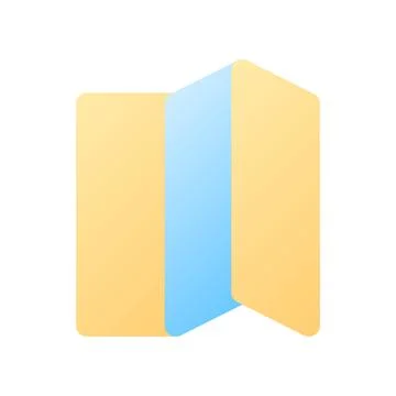 Brochure pixel perfect flat gradient color ui icon Illustrazione stock