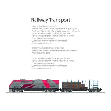 Brochure Railway Platform with Timber Stock Illustration
