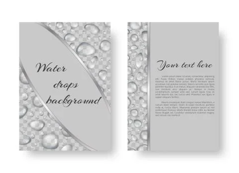 Brochure with rain drops Stock Illustration