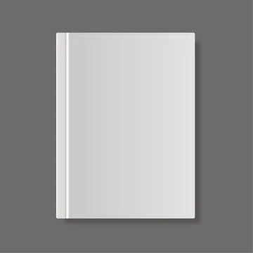 Brochure with realistic shadow on a gray background Stock Illustration