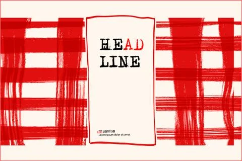 Brochure with Red Cell Backgrounds. Stock Illustration