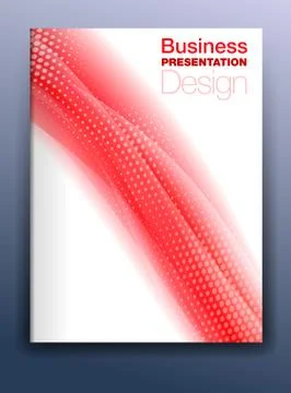 Brochure Red Cover Template Vector Design for Business Presentation with Abst Stock Illustration