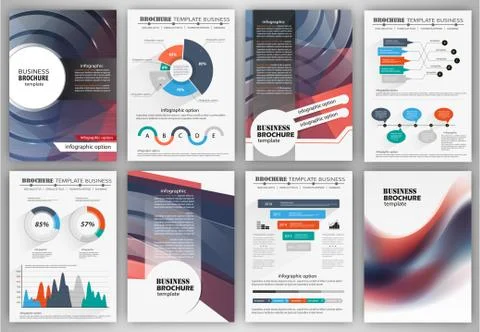 Brochure template and infographics Stock Illustration