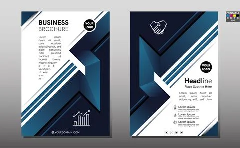 Brochure template. Creative design trend for professional corporate geometric Stock Illustration