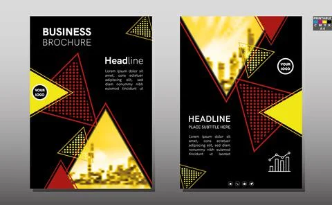 Brochure template. Creative design trend for professional corporate geometric Stock Illustration